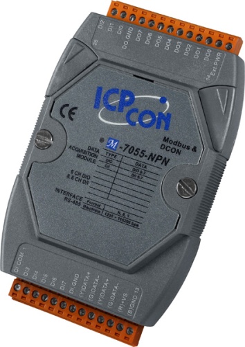 M-7055-NPN CR 8-channel Isolated Digital Input and 8-channel Isolated Digital Output Module with 16-bi | код 00-06076226 | ICP DAS