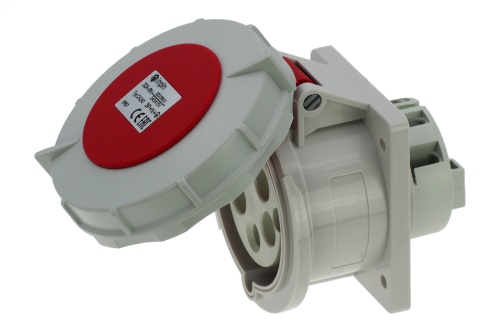 Розетка встраиваемая 32A/400V/3P+N+E/IP67, фланец 75x85 | код CA240 | INPIN