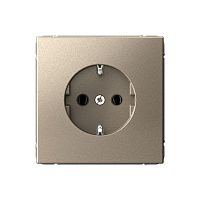 Розетка ArtGallery 16А с заземл. механизм шампань | код GAL000543 | Systeme Electric