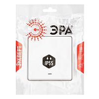 Переключатель Эксперт 11-1507-01 с подсветкой IP55, 10АХ-250В, ОУ, белый | код Б0063255 | ЭРА