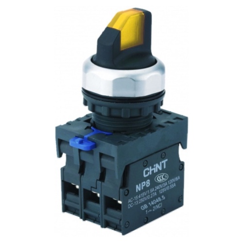 Переключатель NP2-ED33, 3 положения с фиксацией, 2НО IP40 (R)(CHINT) | код 574098 | CHINT