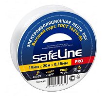 Изолента ПВХ белая 19мм 20м | код 9369 | SafeLine