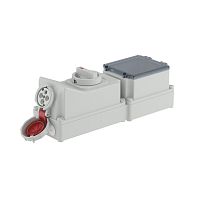 Розетка настенная с механической блокировкой и DIN-рейкой на 6 модулей WSD IP67 63А 3P+E 400В | код DIS5686386 | DKC