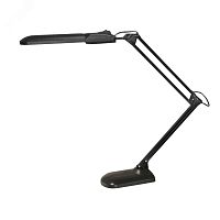 Светильник Дельта + 11 Вт настольный c лампой КЛЛ 2G7 черный на подставке с АПП | код 68811016 | Трансвит