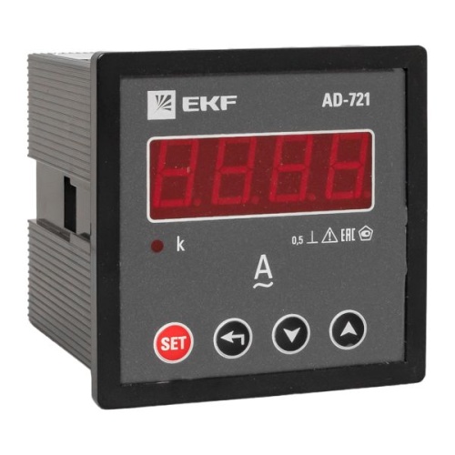 Амперметр AD-721 цифровой на панель (72х72) однофазный PROxima | код ad-721 | EKF фото 2 Амперметр AD-721 цифровой на панель (72х72) однофазный PROxima | код ad-721 | EKF фото 2