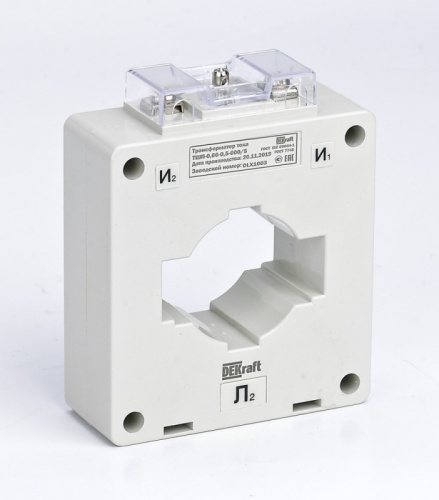 Трансформатор тока ТШП-0,66 0,5S 750/5 10ВА, диаметр 60мм | код 50114DEK | DEKraft