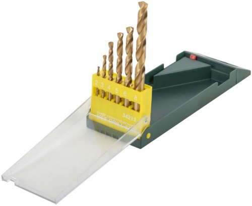 Набор сверл HSS по металлу титановое покрытие 6шт ( 2-3-4-5-6-8мм) FIT 34213 фото 2