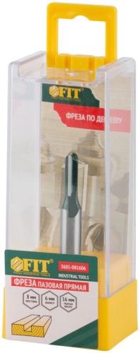 Фреза пазовая прямая с двойным лезвием DxHxL=6х16x53 мм | код 3601-081606 | FIT фото 3 Фреза пазовая прямая с двойным лезвием DxHxL=6х16x53 мм | код 3601-081606 | FIT фото 3