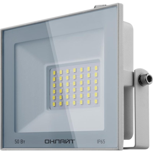 Прожектор светодиодный 90 137 OFL-50-6K-WH-IP65-LED 50Вт 6000К IP65 4000лм бел. | Код. 90137 | ОНЛАЙТ
