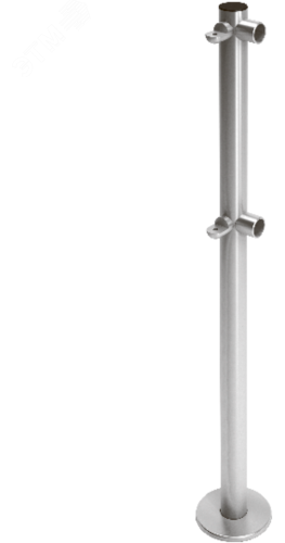 Стойка ограждения L-образная с 2-мя полупетлями под поворотную створку или секцию и 2 муфты слева | код ВЗР 1996.09.11 | Oxgard