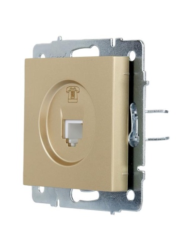 VESNA Розетка телефонная евро золото | код 742-3688-137 | LEZARD фото 4