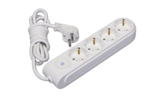 Удлинитель 4х3м с заземл. 16А IP20 ПВС 3х1.5 с выкл. защ. шторки Makel N4310044