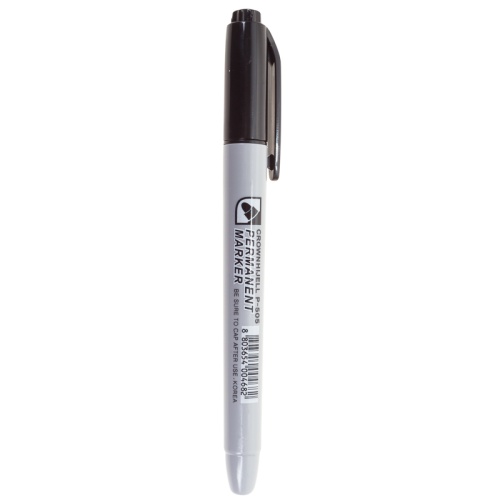 Маркер перманентный Crown Multi Marker Slim 2 мм, черный, пулевидный | код 08-8201 | Crown