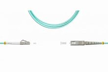 Патч-корд оптический LANMASTER, симплексный, LC/PC-SС/PC, OM3, LSZH, 3.0 м | код LAN-LC-SС/OM3-3.0 | LANMASTER