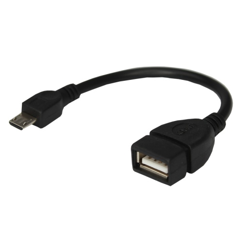 USB кабель OTG micro USB на USB шнур 0.15 м черный REXANT | код 18-1182 | REXANT