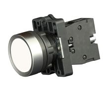 Кнопка в пластиковом корпусе белая IP65 | код BV1-CA15 | ELVERT
