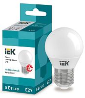 Лампа светодиодная ECO G45 шар 5Вт 230В 4000К E27 | код. LLE-G45-5-230-40-E27 | IEK
