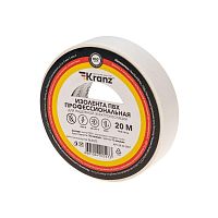Изолента ПВХ профессиональная 0.18х19мм 20м бел. | код. KR-09-2801 | Kranz