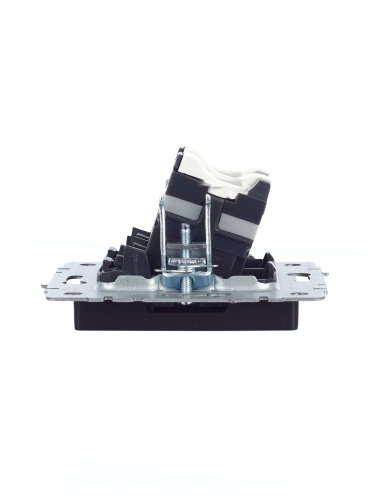 BRITE Розетка компьютерная двойная RJ45 кат.5E РК10-2-БрЧ черный | код BR-K20-1-K02 | IEK фото 7