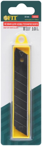 Лезвия сегментированные черненые криогенная закалка, 18 мм (10 шт) | код 10436 | FIT фото 3 Лезвия сегментированные черненые криогенная закалка, 18 мм (10 шт) | код 10436 | FIT фото 3