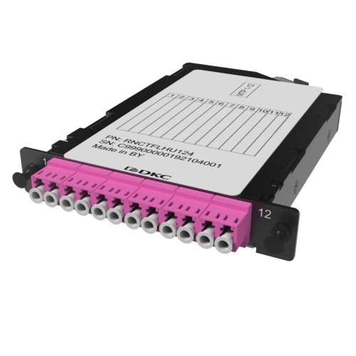 Претерминированная кассета 12ОВ 50/125 OM4, 1xMTP(12)f/6xLC Duplex, 1/2 HU | код RNCTFLHU124 | DKC