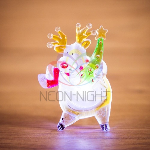Фигура домашняя светодиодная на присоске Олень RGB | код 501-024 | Neon-Night