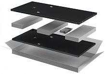 ITK LINEA E Компл. стенок боковых 800мм шкафа 47U чер. | код LE05-47UX8-X | ITK by IEK