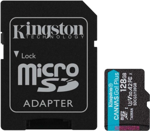 Флеш карта microSDXC 128GB Kingston SDCG3/128GB Canvas Go! Plus + adapter | код 1397034 | Kingston