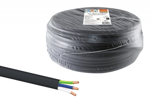 Провод ВВГмб-П нг(А)-LS 3х1.5 220/380 (бухта 100м) Народный ТРТС | код SQ0117-1411| РЭМЗ ТМ Провод ВВГмб-П нг(А)-LS 3х1.5 220/380 (бухта 100м) Народный ТРТС | код SQ0117-1411| РЭМЗ ТМ