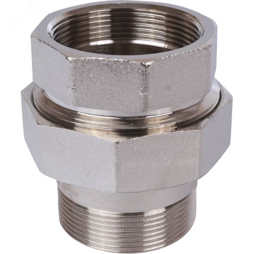 Сгон разъемный ВН 2' прямой (американка), никелированный | код SFT-0045-000002 | STOUT