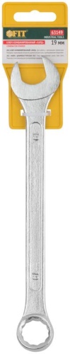 Ключ комбинированный ''Хард'', хромированное покрытие 19 мм | код 63149 | FIT фото 3 Ключ комбинированный ''Хард'', хромированное покрытие 19 мм | код 63149 | FIT фото 3