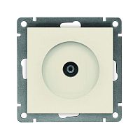 Розетка телевизионная TV 1-м СП Афина механизм сл. кость (ivory) | код A0027-I | Universal