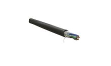 Кабель витая пара, неэкранированный U/UTP, категория 5e, 4 пары (24 AWG), одножильный, внешний, PE, черный, 305 м | код 505753 | WRLine