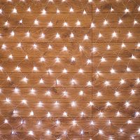 Гирлянда Сеть 1,5х1,5 м, прозрачный ПВХ, 96 LED белый | код 215-105 | NEON-NIGHT