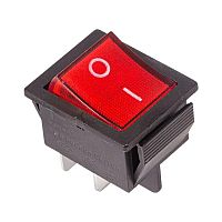 Выключатель клавишный 250В 16А (4с) ON-OFF красн. с подсветкой (RWB-502 SC-767 IRS-201-1) (инд. упак.) | код. 36-2330-1 | Rexant