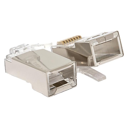 Коннектор RJ45 (8P8C) кат.5E экранир. TERACOM универс. (уп.20шт) | код TRC-PLUG-5EFTP-20 | EKF