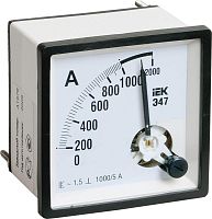 Амперметр щитовой IEK Э47 1000А AC, аналоговый, кл.т. 1,5 | код. IPA10-6-1000-E | IEK