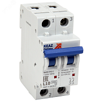 Выключатель автоматический двухполюсный 4А L 6кА AC OptiDin BM63-2L4-УХЛ3 | код 260655 | КЭАЗ