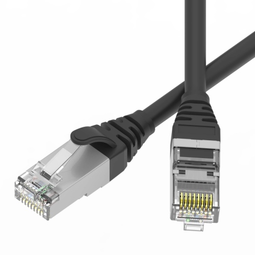 Патч-корд экранированный SLIM CAT6 U/FTP 4х2, 28 AWG, LSZH, чёрный, 0,5м | код RN6UF4505BK-28 | DKC