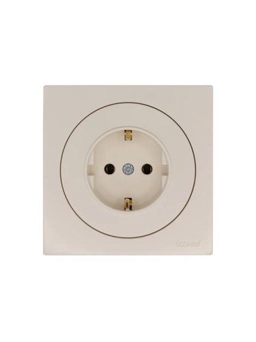 Розетка 1-м OSEN IP20 16А с заземл. ПБТ механизм сл. кость LEZARD 743-9088-122B фото 3