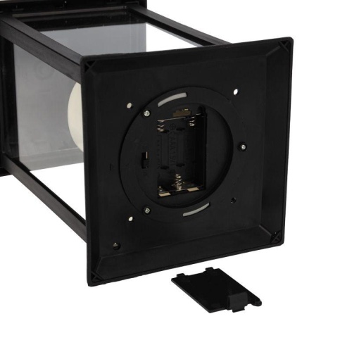 Фонарь декоративный со свечой 14x14x29 см, черный корпус, тёплый белый свечение | код 513-045 | Neon-Night фото 5