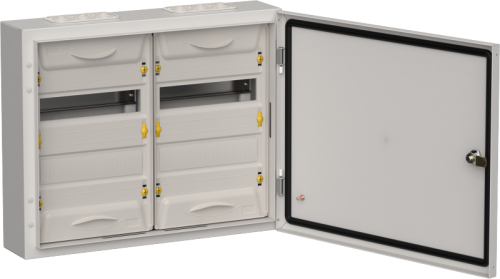 TITAN 5 Корпус мет. ЩРн-48 (2х24) 460х570х140 IP54 сер IEK | код TI5-50-N-2X024-54-7035 | IEK
