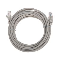 Патч-корд U/UTP, CAT 5e, RJ45-RJ45, 26AWG, LSZH, серый, 5м REXANT | код 02-0100-5 | REXANT