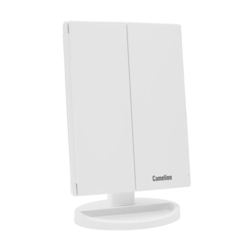 Зеркало M217-DL C01 с LED подсветкой 1x/2x/3x увеличение дневной свет 5Вт 4хLR03/USB бел. Camelion 14005 фото 3
