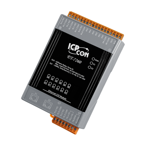 ET-7260 CR Ethernet I/O Module with 2-port Ethernet Switch, with 6-ch Relay Output and 6-ch DI (RoHS) | код 00-06099232 | ICP DAS