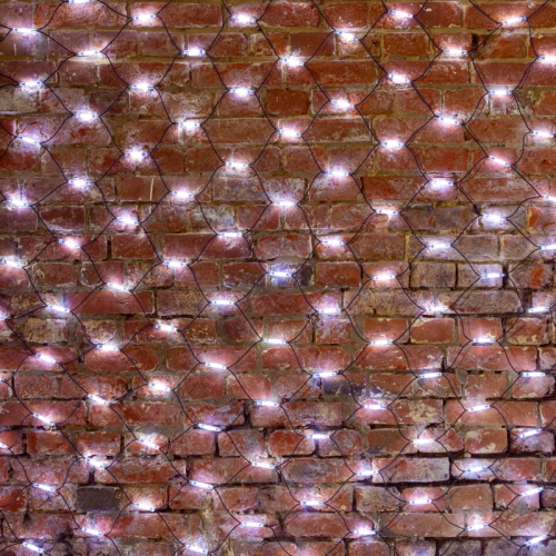 Гирлянда Сеть 2x4м, черный КАУЧУК, 560 LED Белые | код 217-135 | NEON-NIGHT