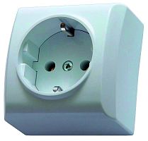 Розетка EGN-1BS/00 (накладная 230V с ЗК Schuko) | код 001101368 | ETI