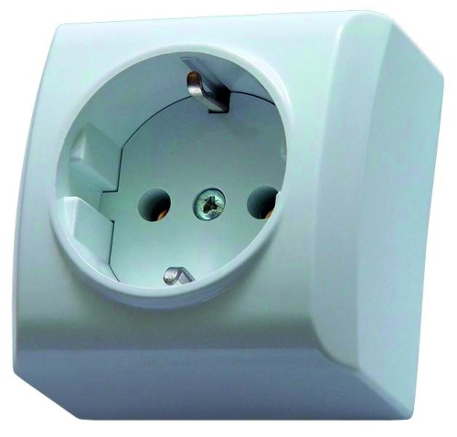 Розетка EGN-1BS/00 (накладная 230V с ЗК Schuko) | код 001101368 | ETI
