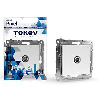 Розетка TV оконечная СП Pixel 1DB механизм бел. | код TKE-PX-A1O-C01 | TOKOV ELECTRIC