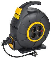 Удлинитель на катушке TWIST 4х20м с заземл. автосмотка 16А IP20 ПВС 3х1.5 | код TW-KP27-16-04-20 | IEK